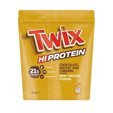 Mars Twix Hi Protein Powder leckeres Proteinpulver mit dem originalen Geschmack von Twix Mars Twix Hi Protein Powder leckeres Proteinpulver mit dem originalen Geschmack von Twix