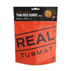 REAL Turmat Thai Red Curry Vegan die leckere und leichte Mahlzeit für dein nächstes Abenteuer.