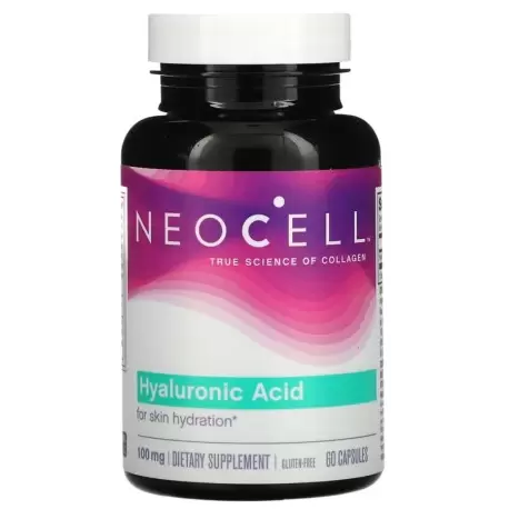 NeoCell Hyaluronic Acid 100mg ist ein Nahrungsergänzungsmittel in Kapselform, das zur Unterstützung der Gesundheit der Haut und NeoCell Hyaluronic Acid 100mg ist ein Nahrungsergänzungsmittel in Kapselform, das zur Unterstützung der Gesundheit der Haut und
