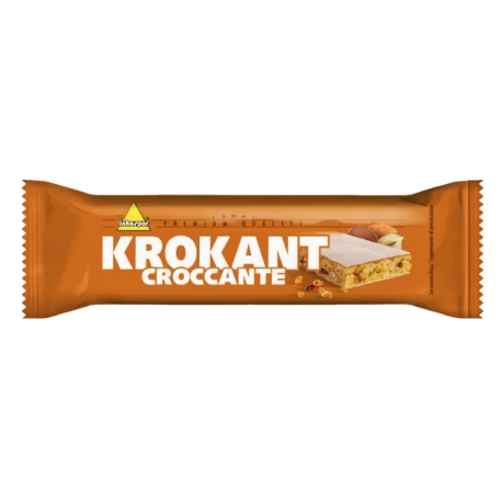 Inkospor Haselnuss-Krokant Bar Riegel mit 9 % Haselnusskrokant, Mandeln, Sultaninen. Ballaststoffquelle. Ohne Überzug Inkospor Haselnuss-Krokant Bar Riegel mit 9 % Haselnusskrokant, Mandeln, Sultaninen. Ballaststoffquelle. Ohne Überzug