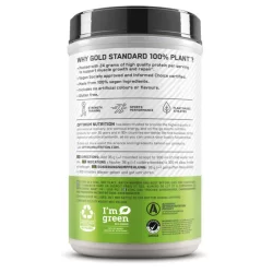 Optimum Nutrition 100% Gold Standard Plant speziell für Sportler, die Wert auf rein pflanzliche Herkunft ihres Proteins legen
