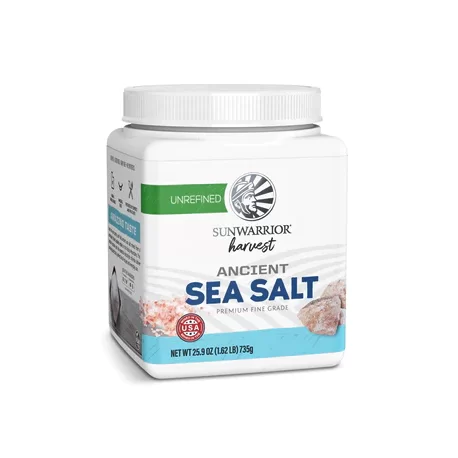 Sunwarrior Ancient Sea Salt unraffiniertes altes Meersalz ist vollgepackt mit natürlichen Mineralien und einem Geschmack Sunwarrior Ancient Sea Salt unraffiniertes altes Meersalz ist vollgepackt mit natürlichen Mineralien und einem Geschmack