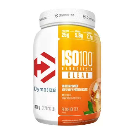 Dymatize Iso100 Hydrolized Clear 900 g Ice Tea Peach Dymatize Iso100 Hydrolized Clear 900 g Ice Tea Peach